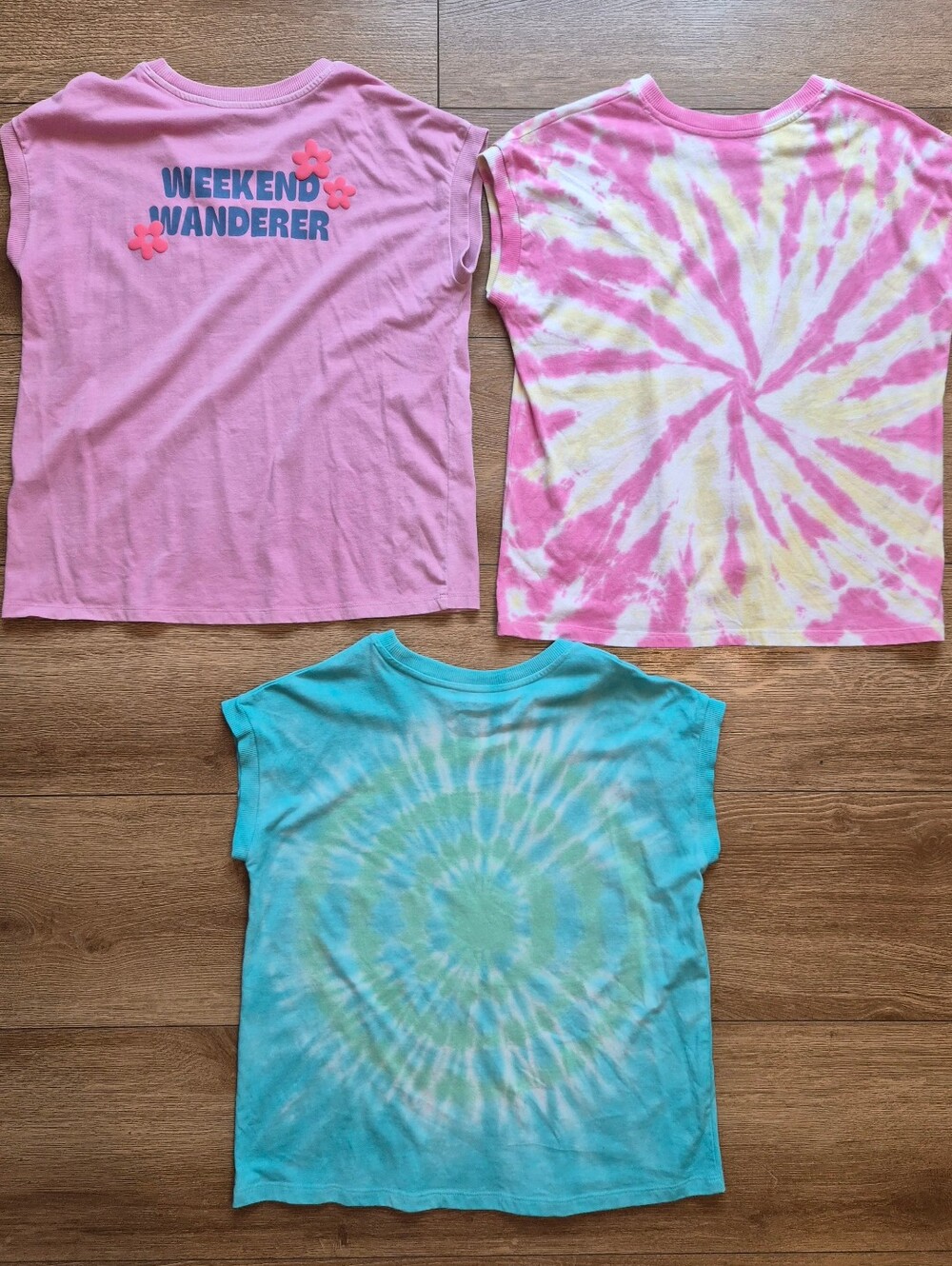 [EUC] Cat & Jack Girls Plus Size Shirt Lot of 3 XL 14 Plus Tie Dye & Graphic